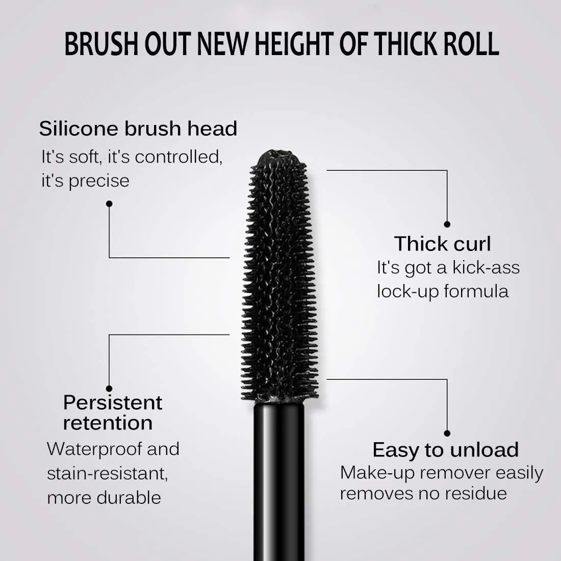4D Silk Fiber Lash Mascara- Waterproof Mascara Black Volume and Length, Easily to Create Amazing Lashes for Thicker, Long Lasting and Curly Eyelashes
