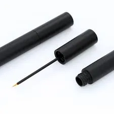 4ml Empty Plastic Mini Eyeliner Container Set - Round and Matt Black