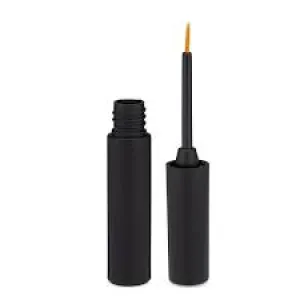 4ml Empty Plastic Mini Eyeliner Container Set - Round and Matt Black