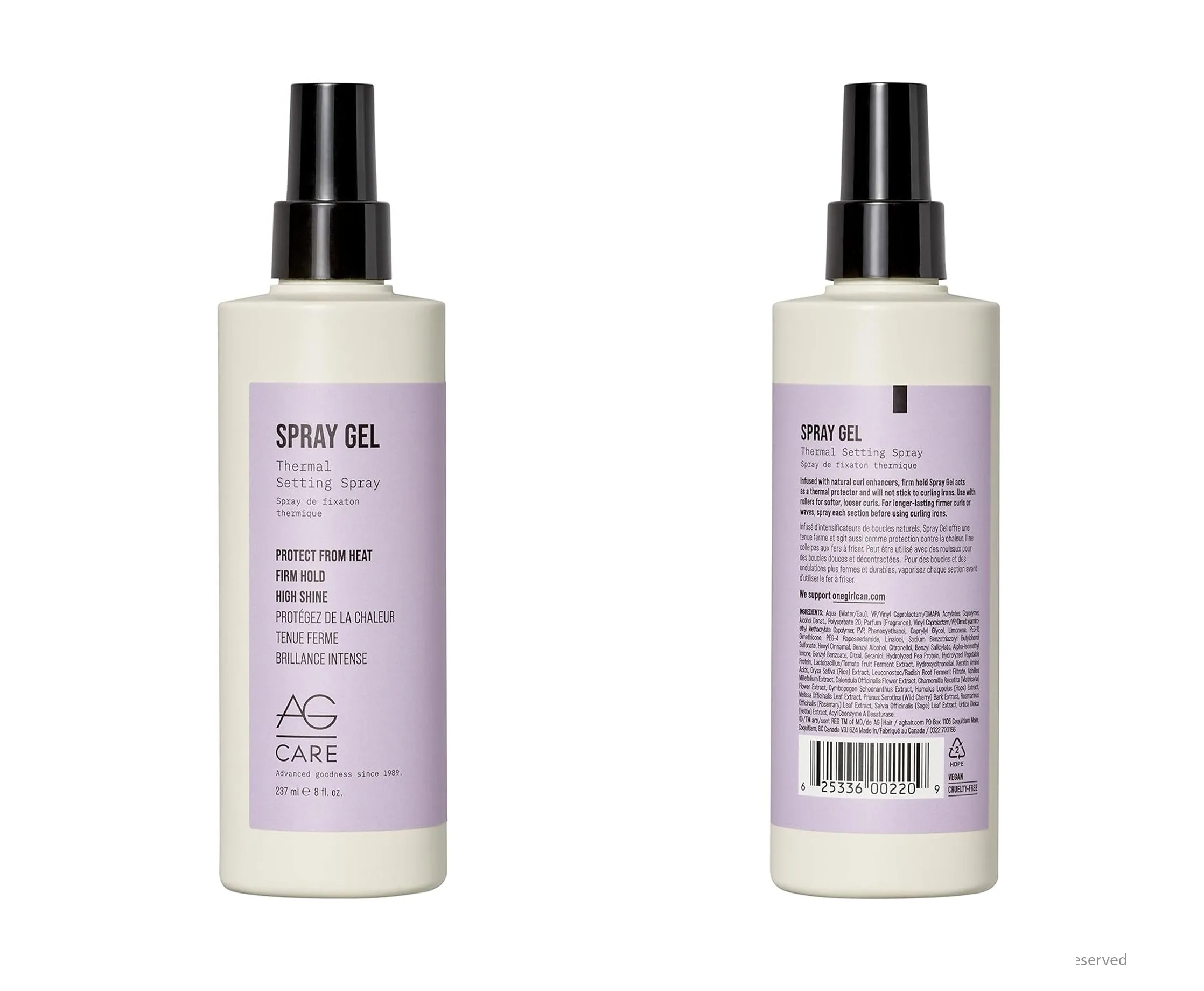 AG CARE SPRAY GEL THERMAL SETTING SPRAY 8oz