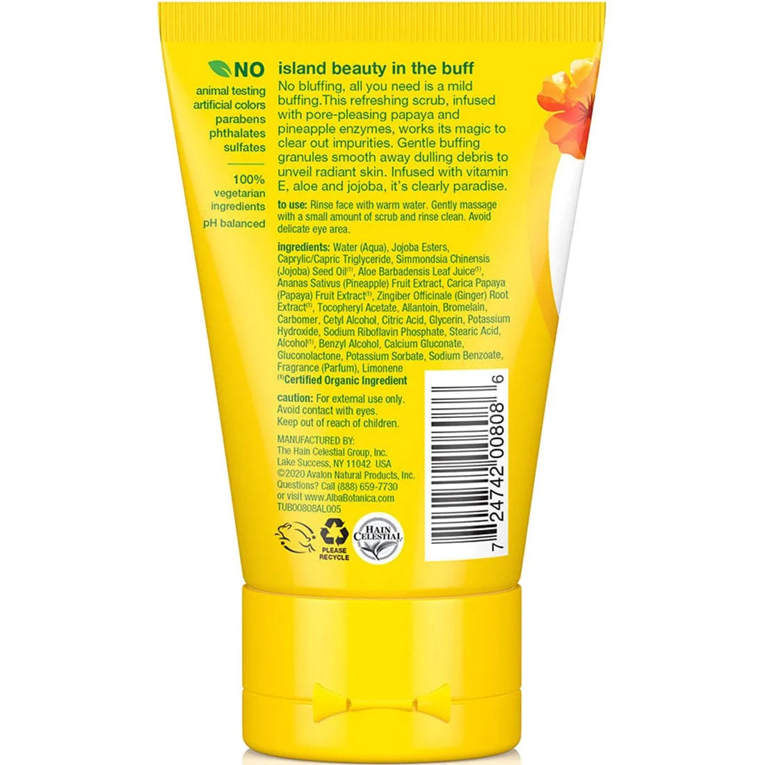 Alba Botanica Pineapple Enzyme Facial Scrub, 113g
