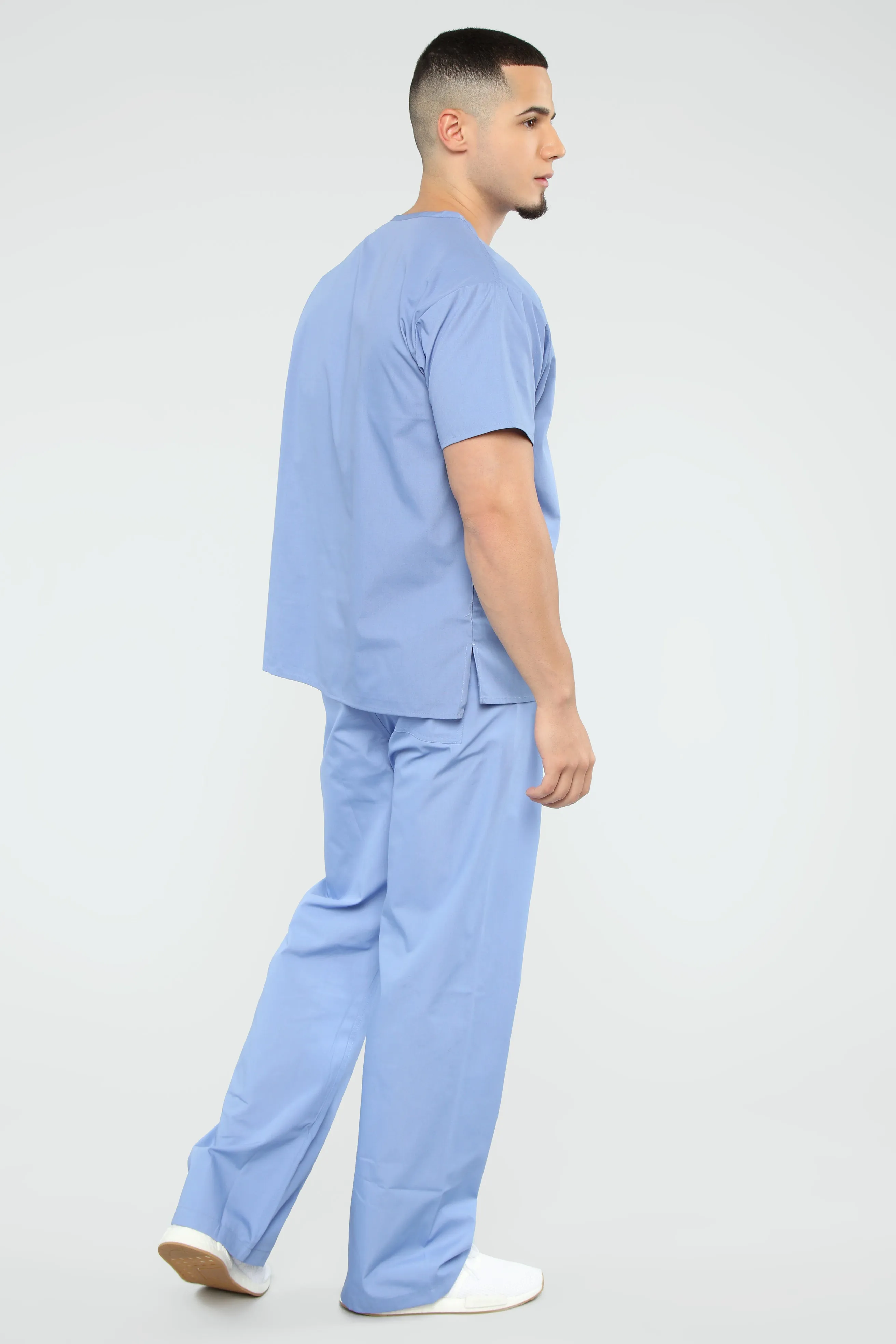All Better Now Scrub Top - Ceil Blue