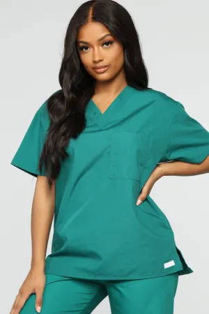 All Better Now Scrub Top - Hunter