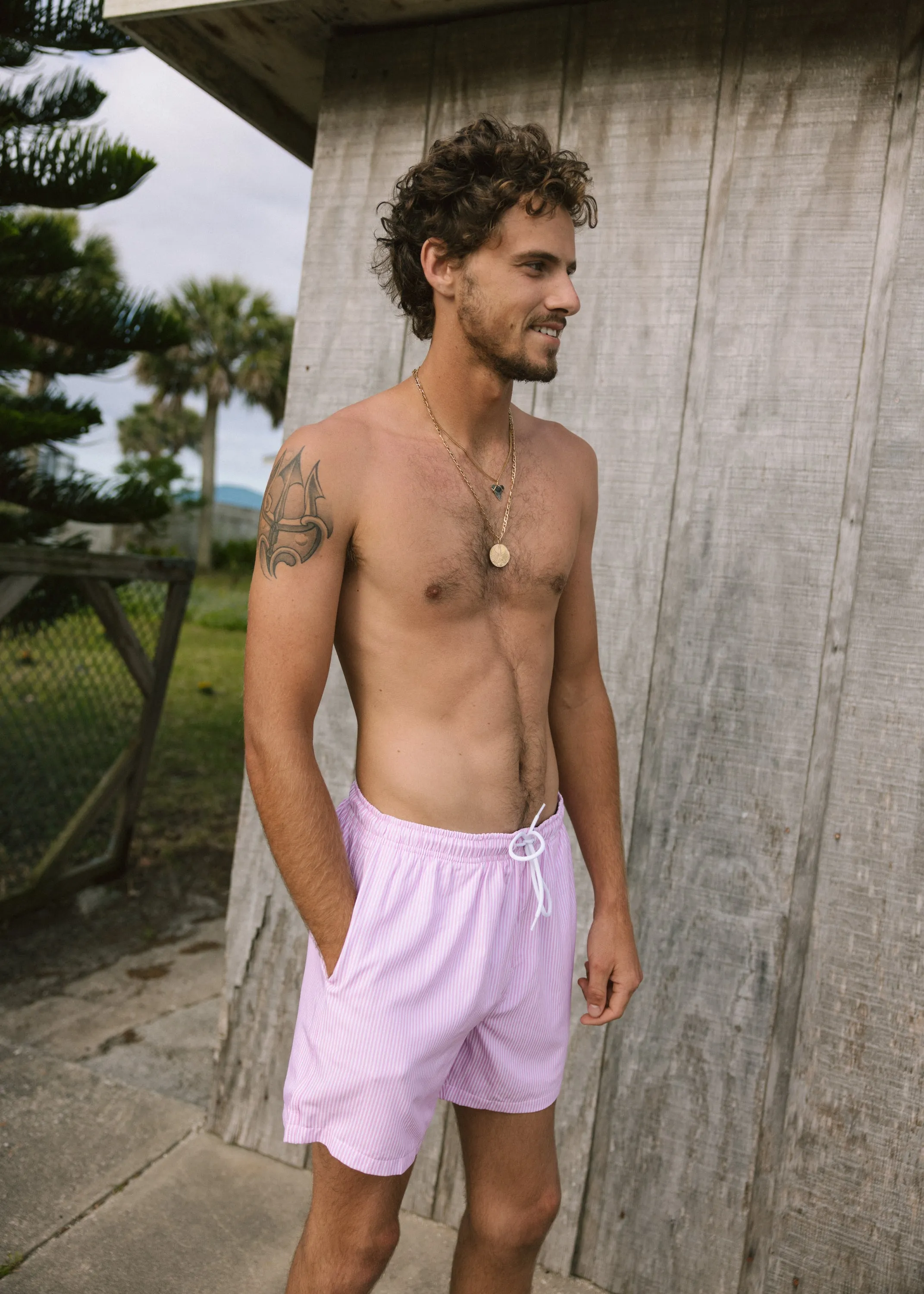 Annie Pink Swim Trunk