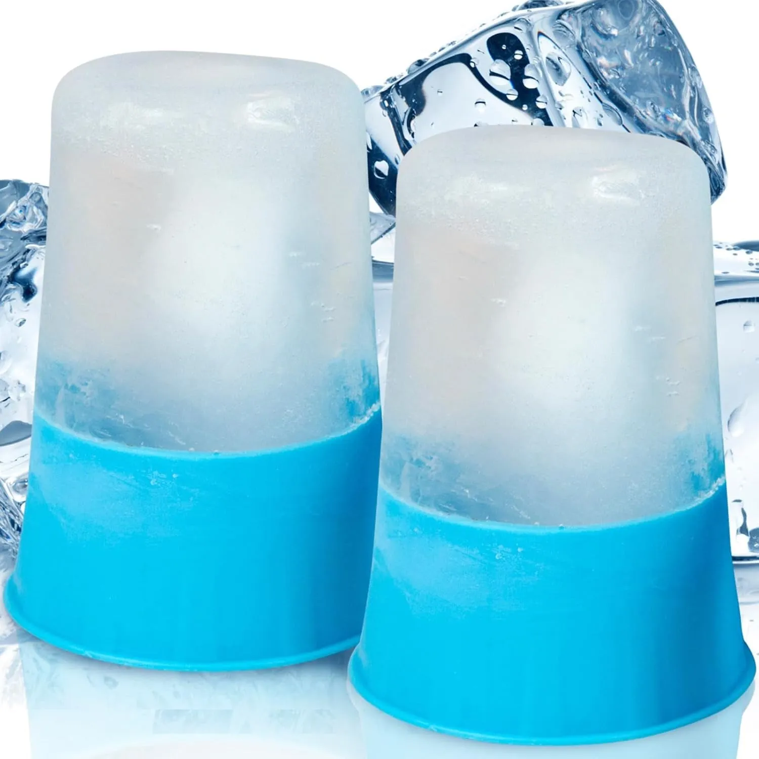 Arctic Flex Ice Cups Cube Roller for Face (2 Pack), Portable Ice Stick for Face, Ice Face Mold Face Icing Tool, Silicone Ice Massager for Face Skin Care, Ice Holder Reduce Puffiness & Enhance Beauty