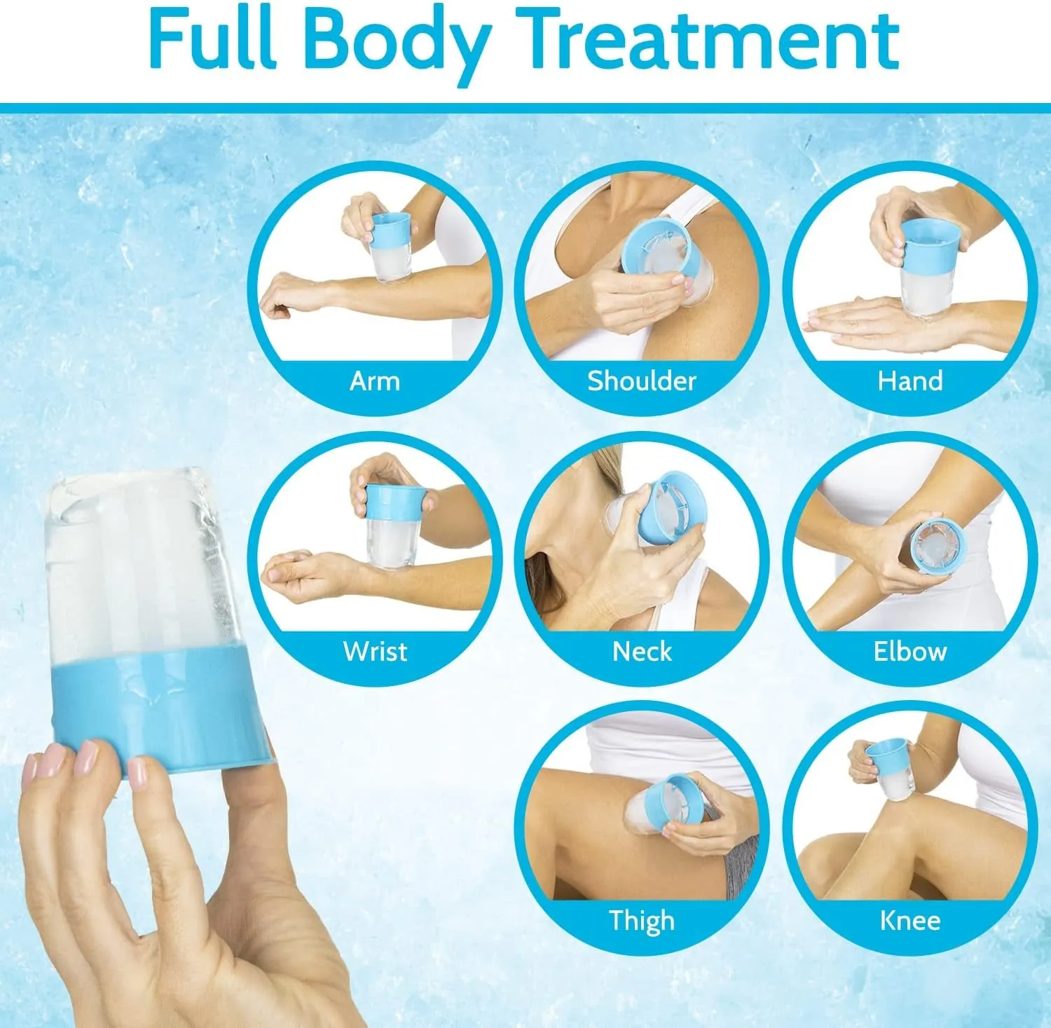 Arctic Flex Ice Cups Cube Roller for Face (2 Pack), Portable Ice Stick for Face, Ice Face Mold Face Icing Tool, Silicone Ice Massager for Face Skin Care, Ice Holder Reduce Puffiness & Enhance Beauty