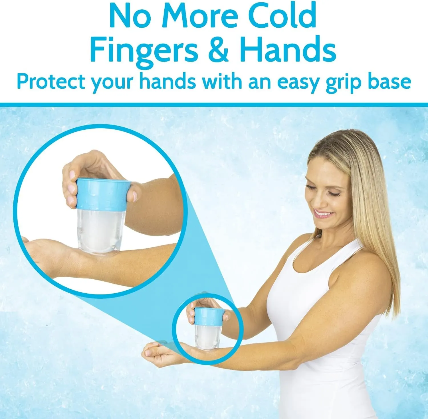 Arctic Flex Ice Cups Cube Roller for Face (2 Pack), Portable Ice Stick for Face, Ice Face Mold Face Icing Tool, Silicone Ice Massager for Face Skin Care, Ice Holder Reduce Puffiness & Enhance Beauty