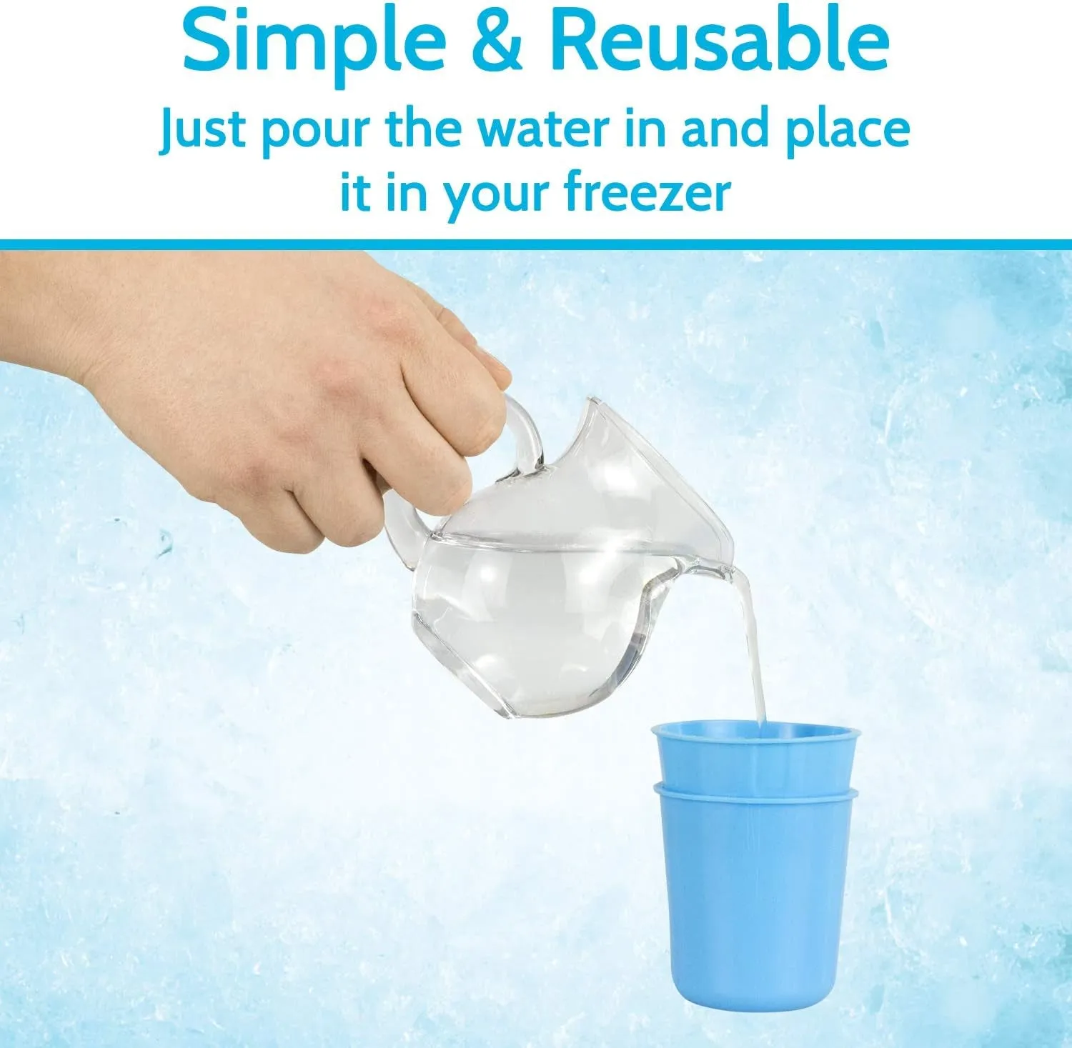 Arctic Flex Ice Cups Cube Roller for Face (2 Pack), Portable Ice Stick for Face, Ice Face Mold Face Icing Tool, Silicone Ice Massager for Face Skin Care, Ice Holder Reduce Puffiness & Enhance Beauty