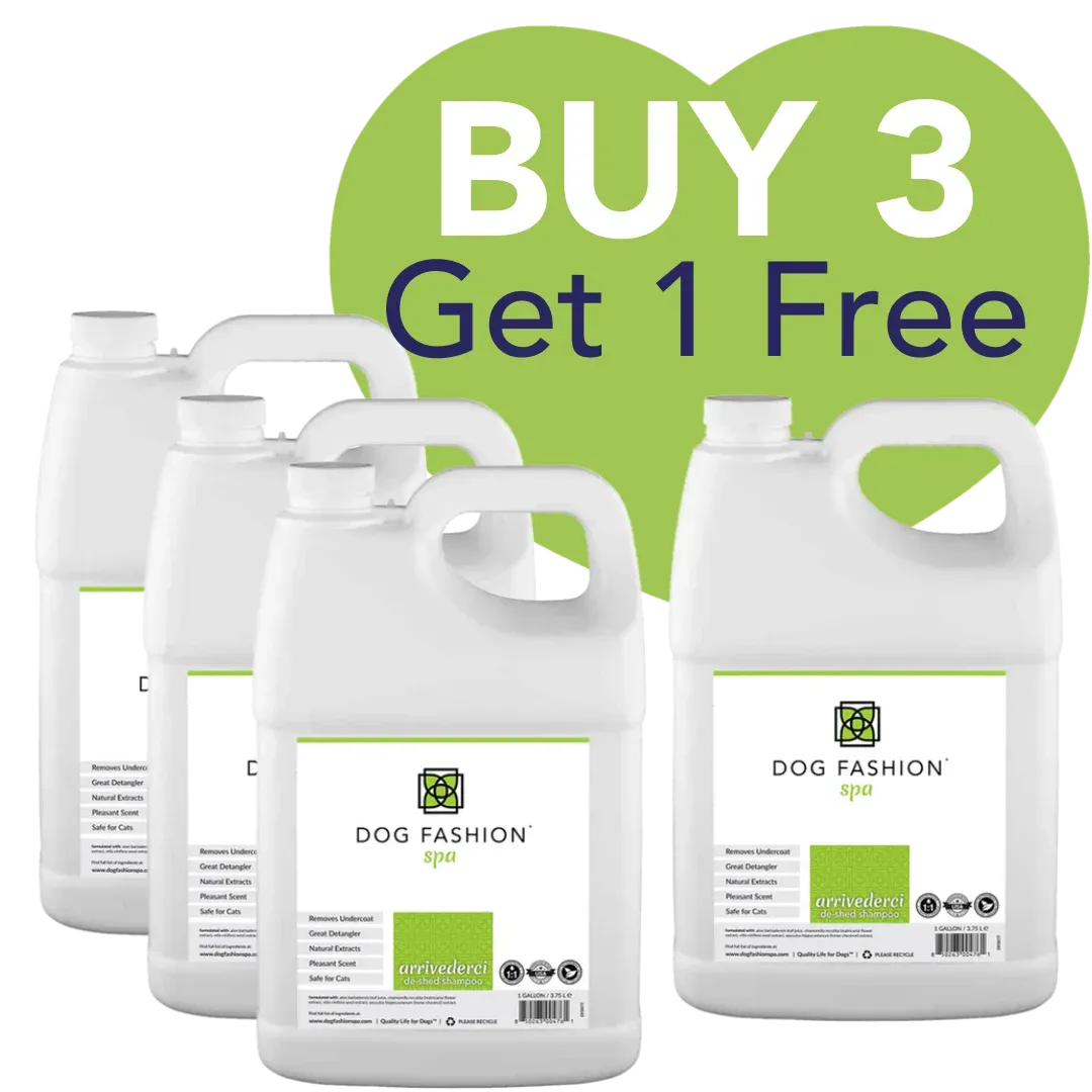 Arrivederci Shampoo Gallon Set Buy 3 Get 1 Free by Dog Fashion Spa