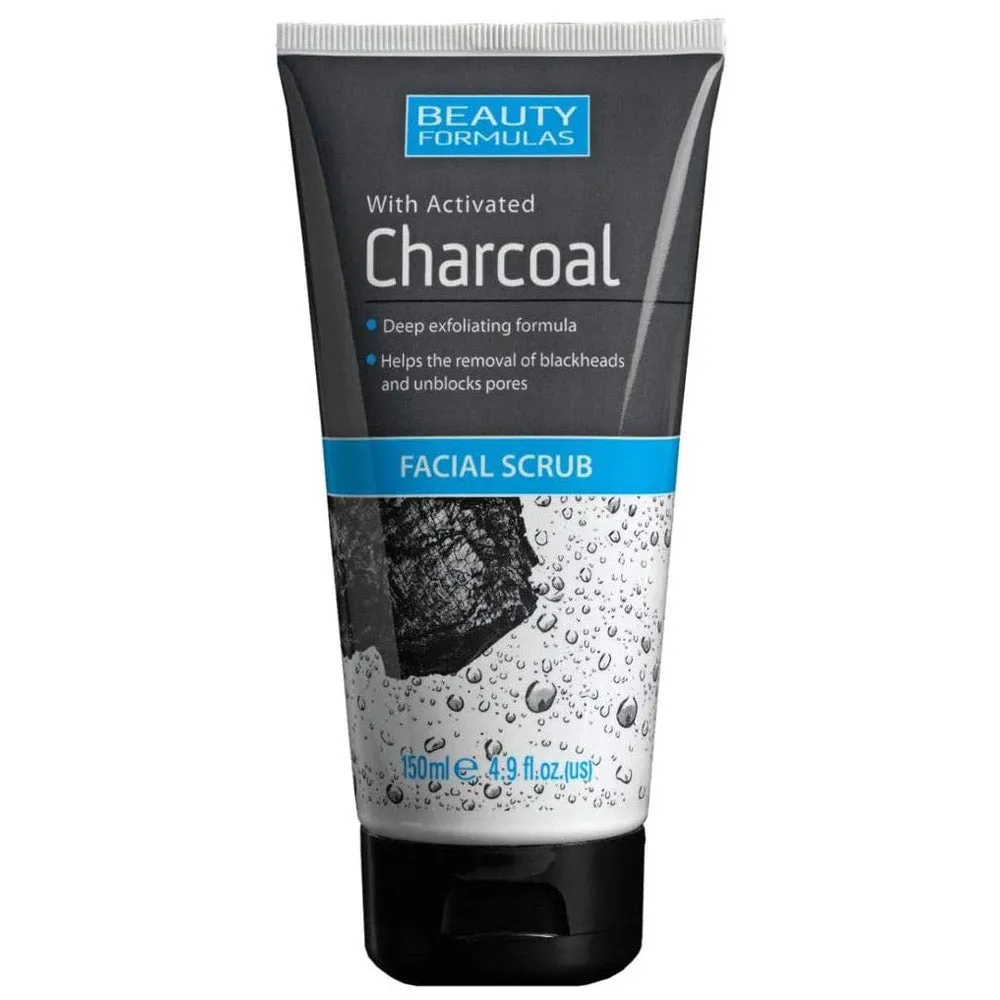 Beauty Formulas With Activated Charcoal Facial Scrub 150ml