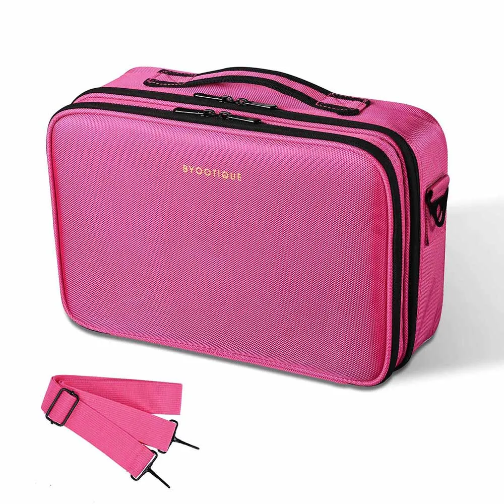Byootique Essential 13" Cosmetic Travel Train Case Makeup Storage Divider