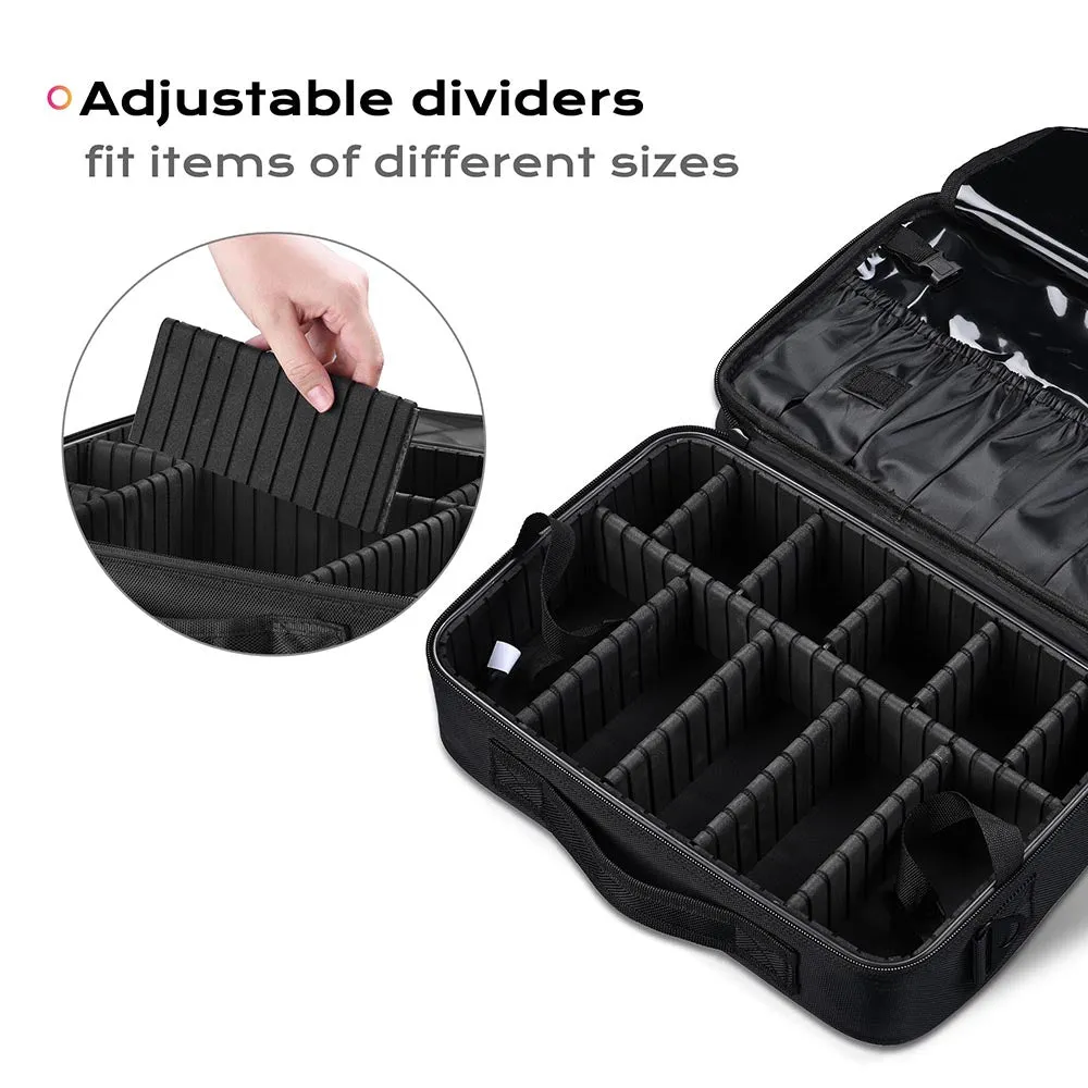 Byootique Essential 13" Cosmetic Travel Train Case Makeup Storage Divider