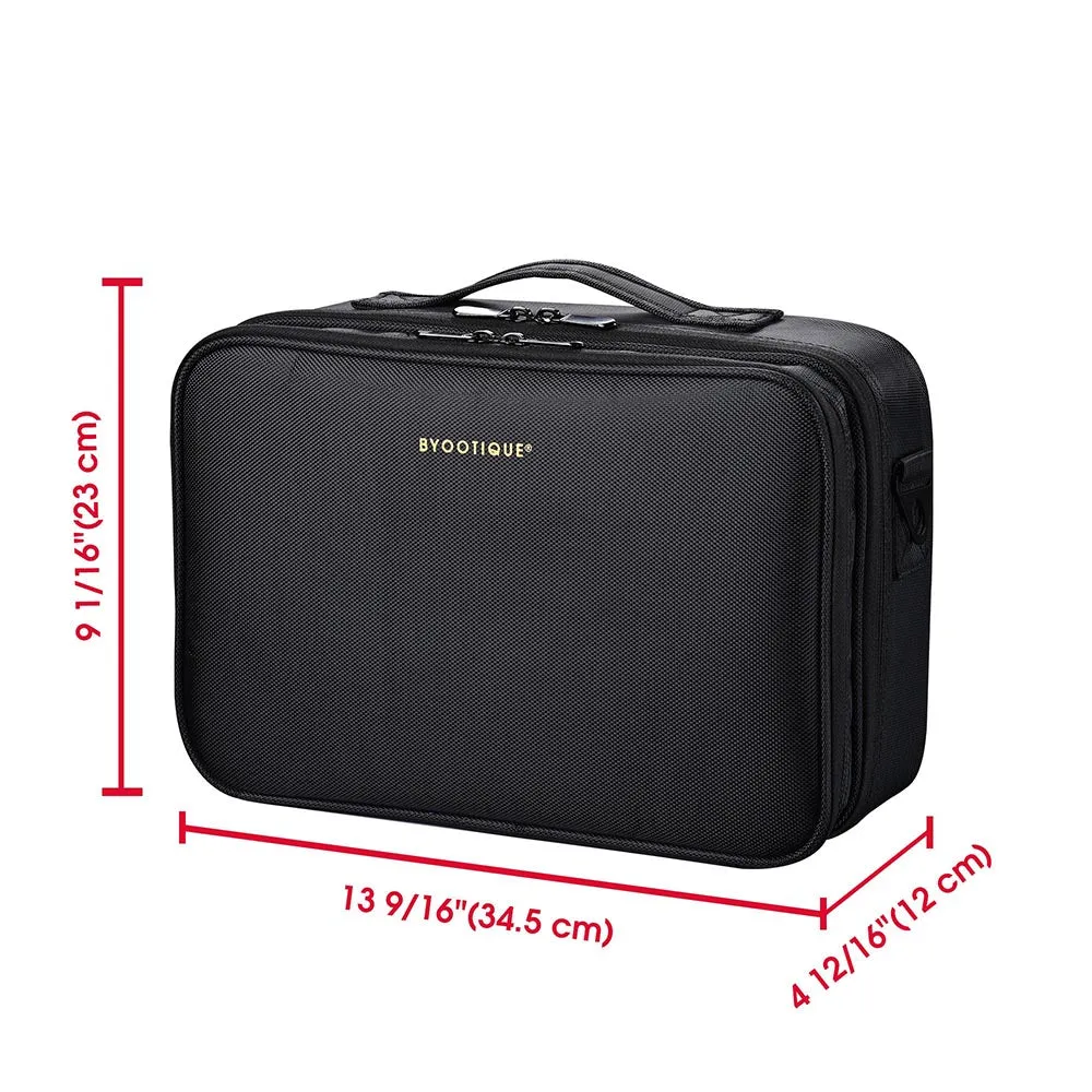 Byootique Essential 13" Cosmetic Travel Train Case Makeup Storage Divider