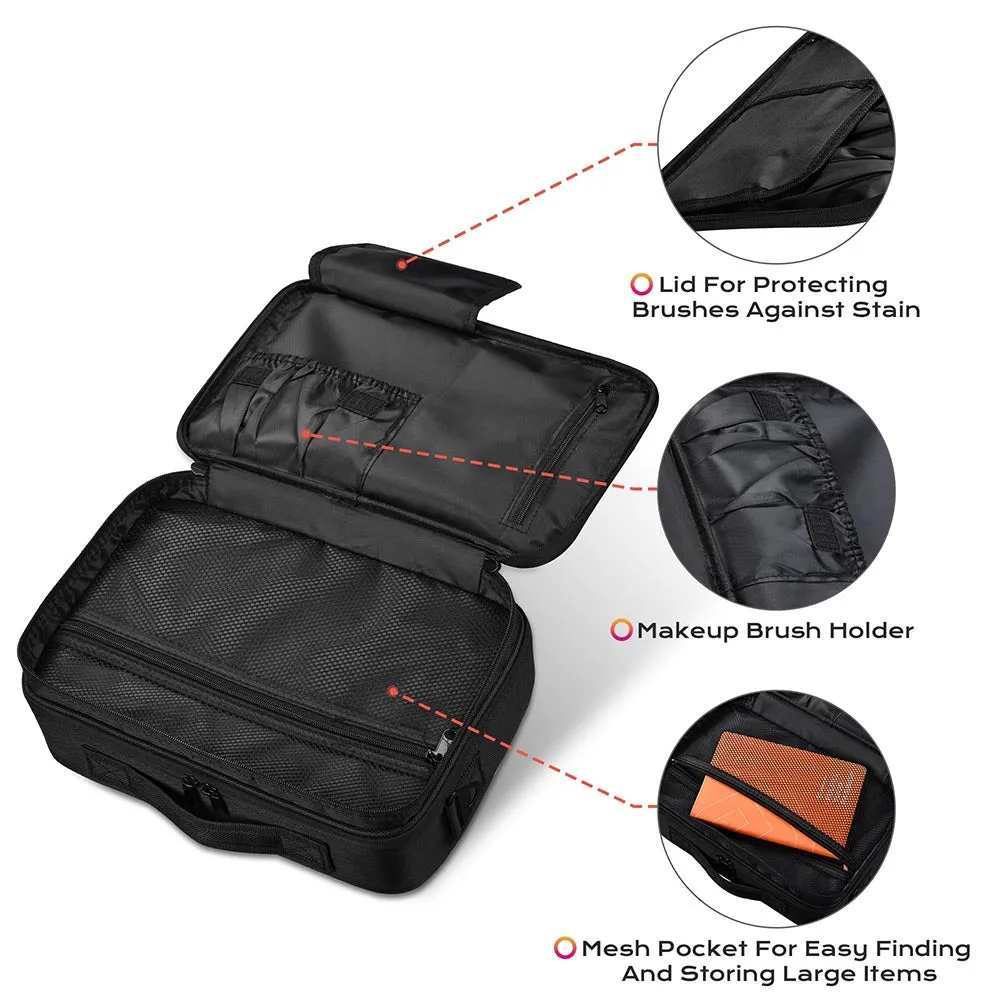 Byootique Essential 13" Cosmetic Travel Train Case Makeup Storage Divider