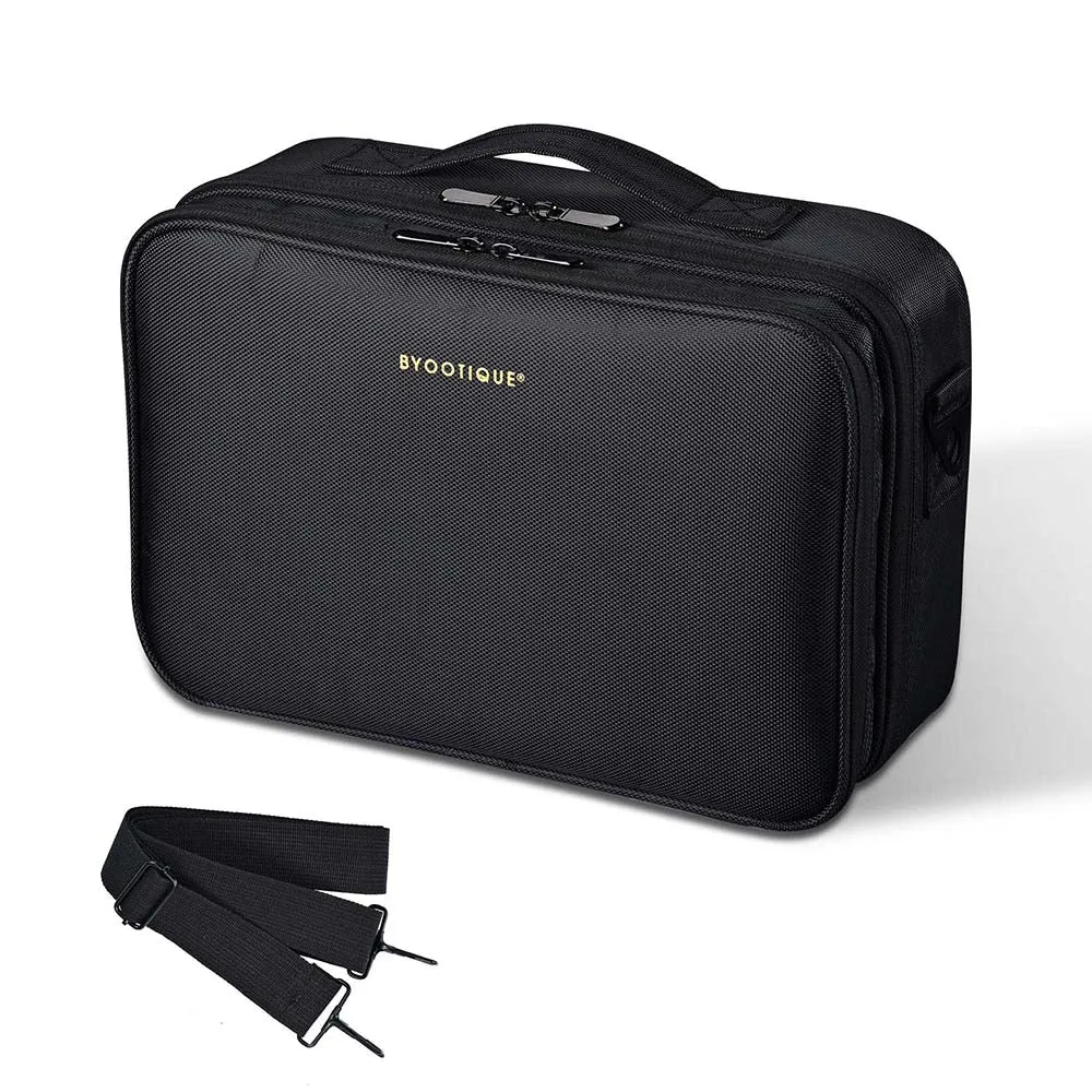 Byootique Essential 13" Cosmetic Travel Train Case Makeup Storage Divider