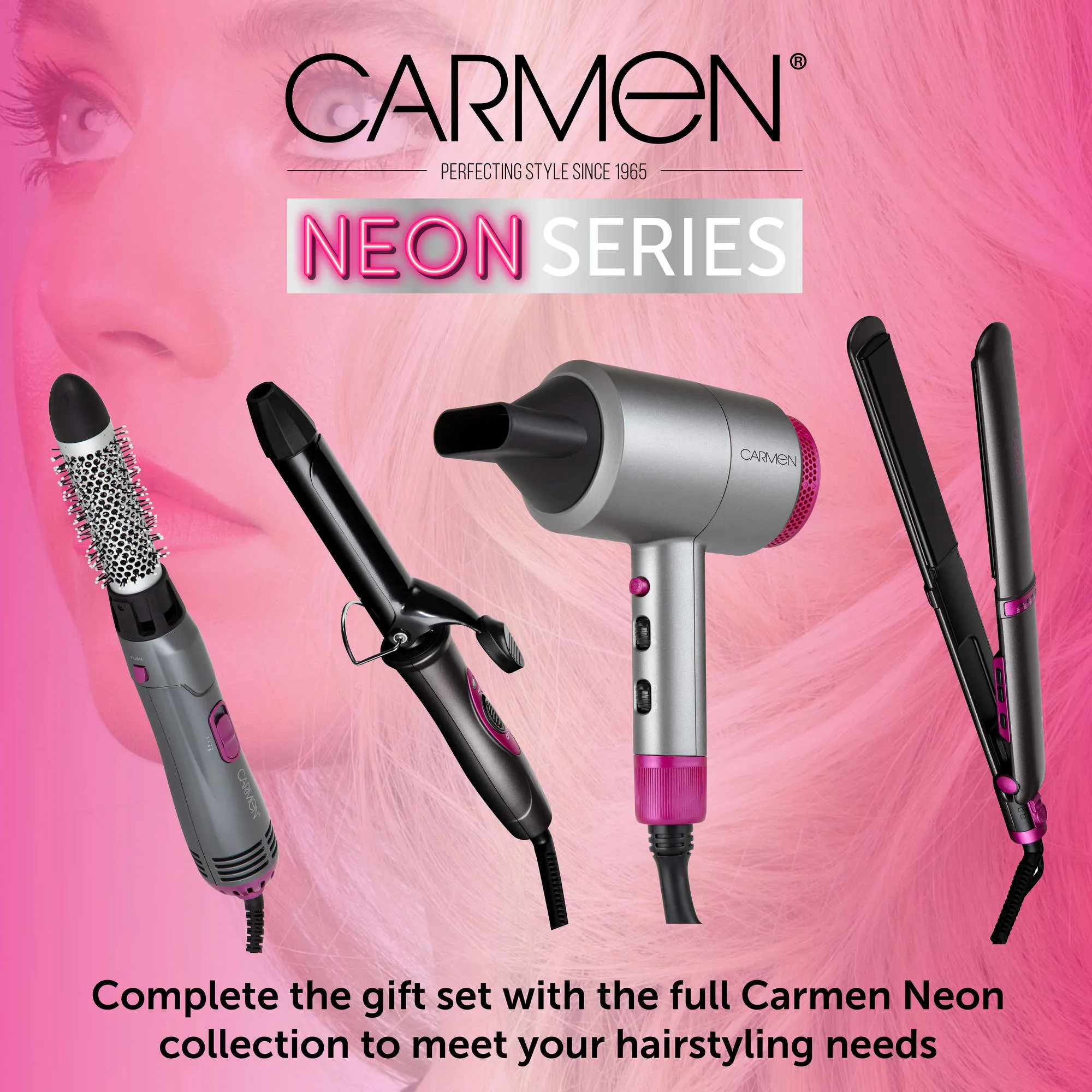 CARMEN HAIR DRYER   HAIR STRAIGHTENER SET