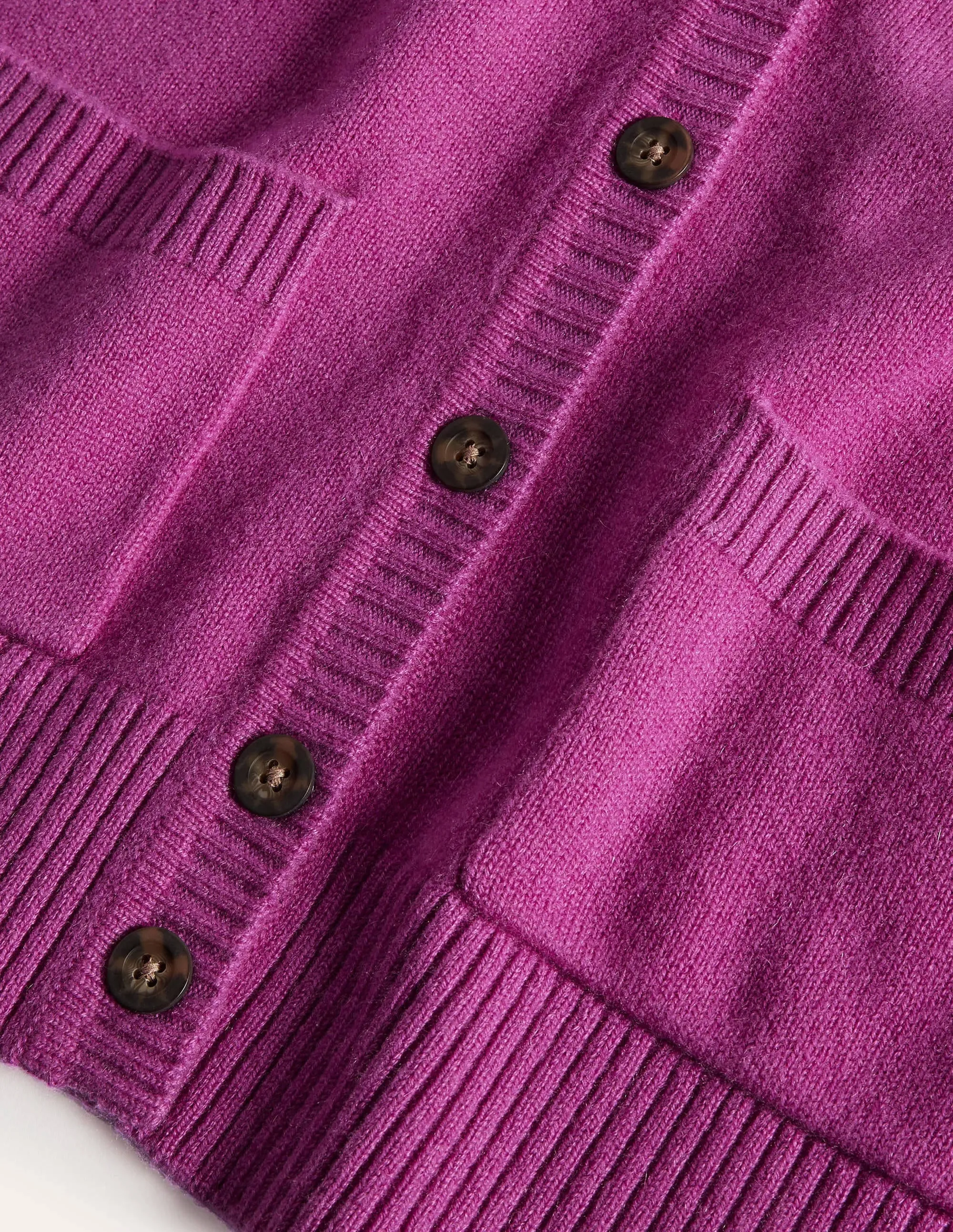 Cashmere Cuff Detail Cardigan-Regal Purple