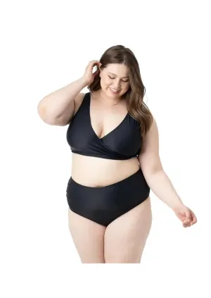 Crossover Two-piece Bikini Full Cup with High Rise Bottoms
