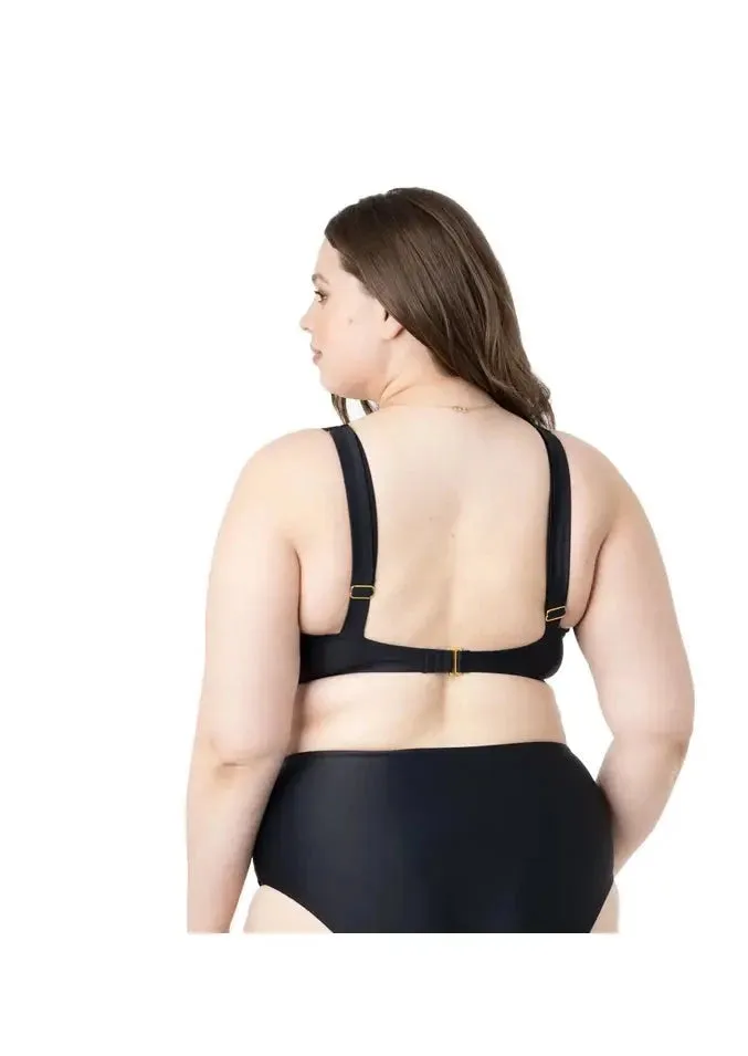 Crossover Two-piece Bikini Full Cup with High Rise Bottoms