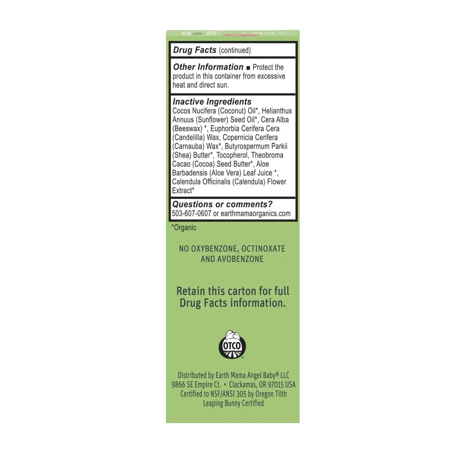 Earth Mama Baby Face Mineral Sunscreen Face Stick SPF 40