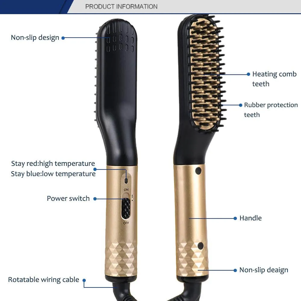 Electric Beard & Hair Straightener For Men
