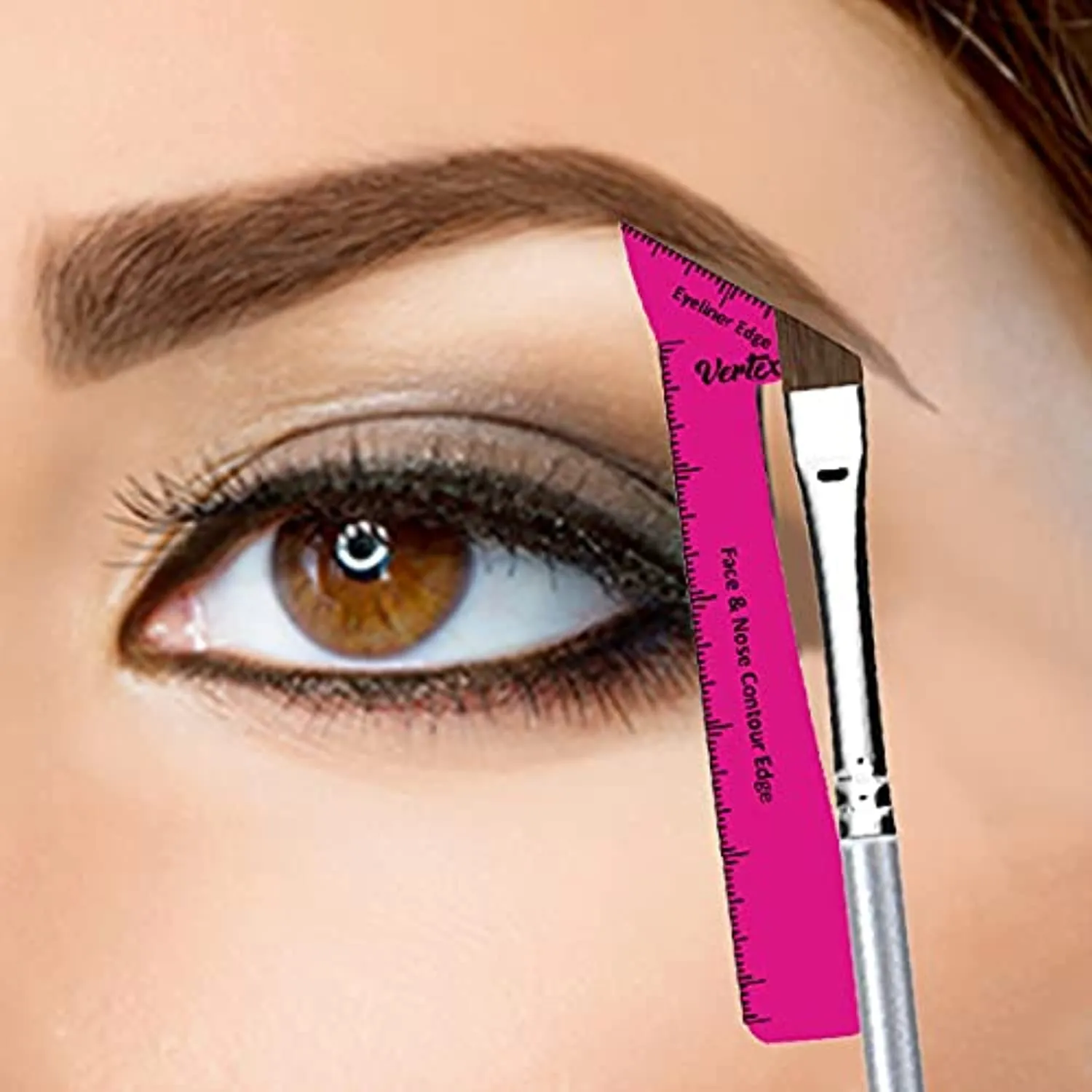 Eyeliner Stencils Wing Tips – Eyebrow Stencil Reusable For Beginners With Liquid Gel Brush Pen Sharpener Angled Winged Tip And Small Angle Eye Stamp Waterproof Pencil Brow Pomade Contour Brushes Set