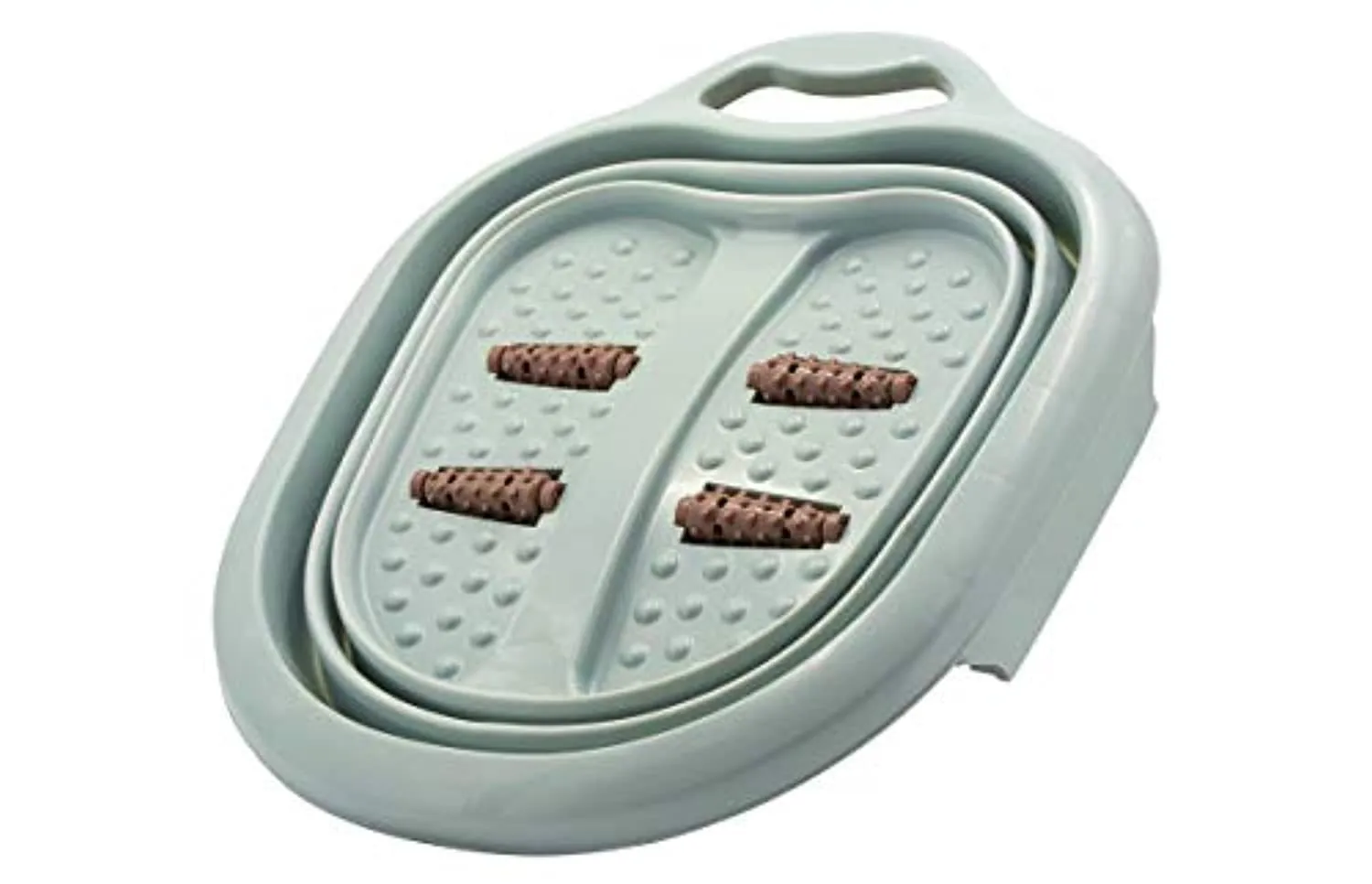 Foldable Foot Spa Stress Relief Collapsible Foot Bath Tub with Massaging Rollers