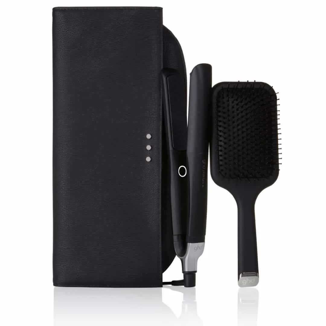 GHD PLATINUM  HAIR STRAIGHTENER GIFT SET IN BLACK