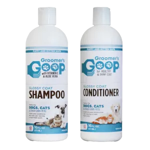 Glossy Coat Shampoo and Conditioner 16oz by Groomer's Goop