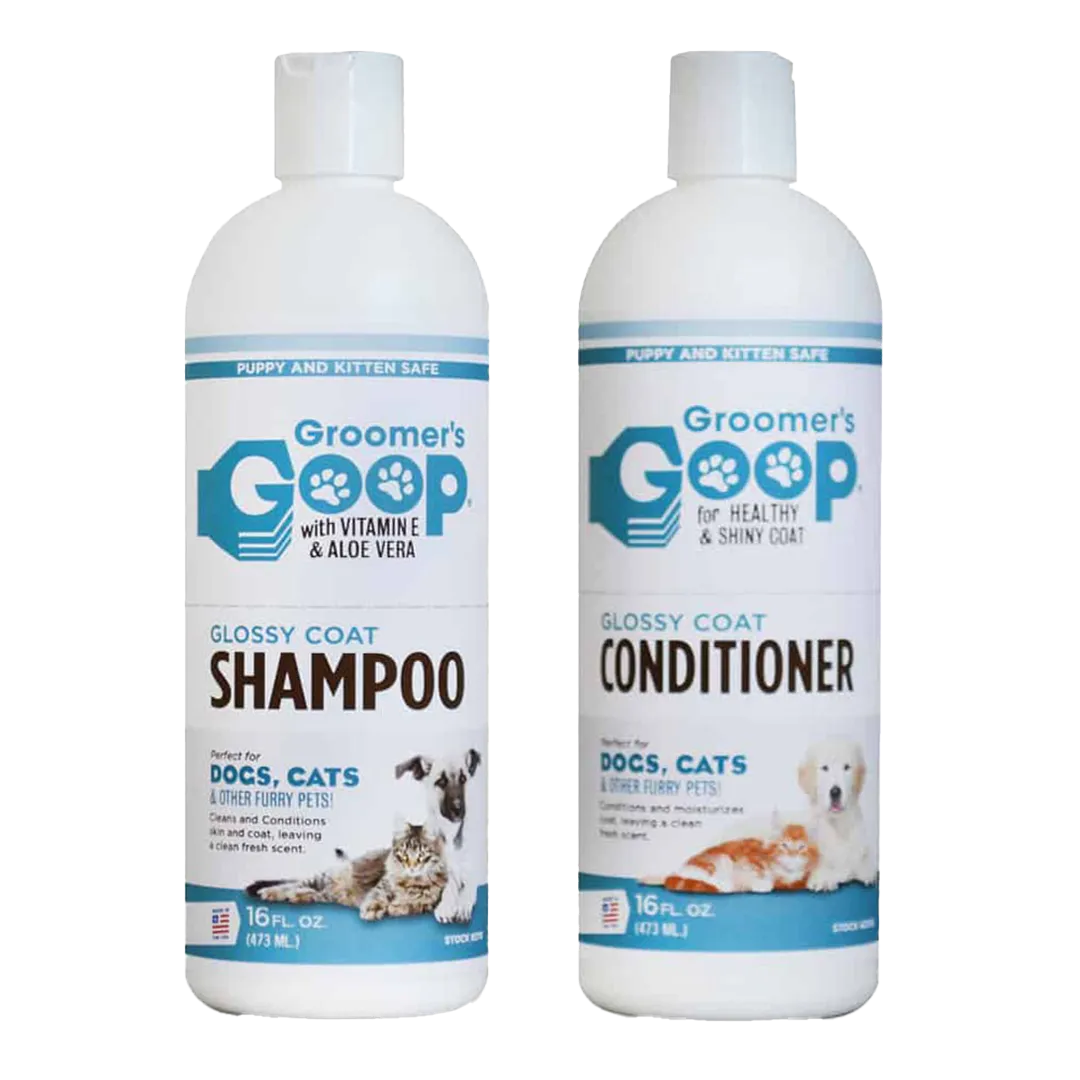 Glossy Coat Shampoo and Conditioner 16oz by Groomer's Goop