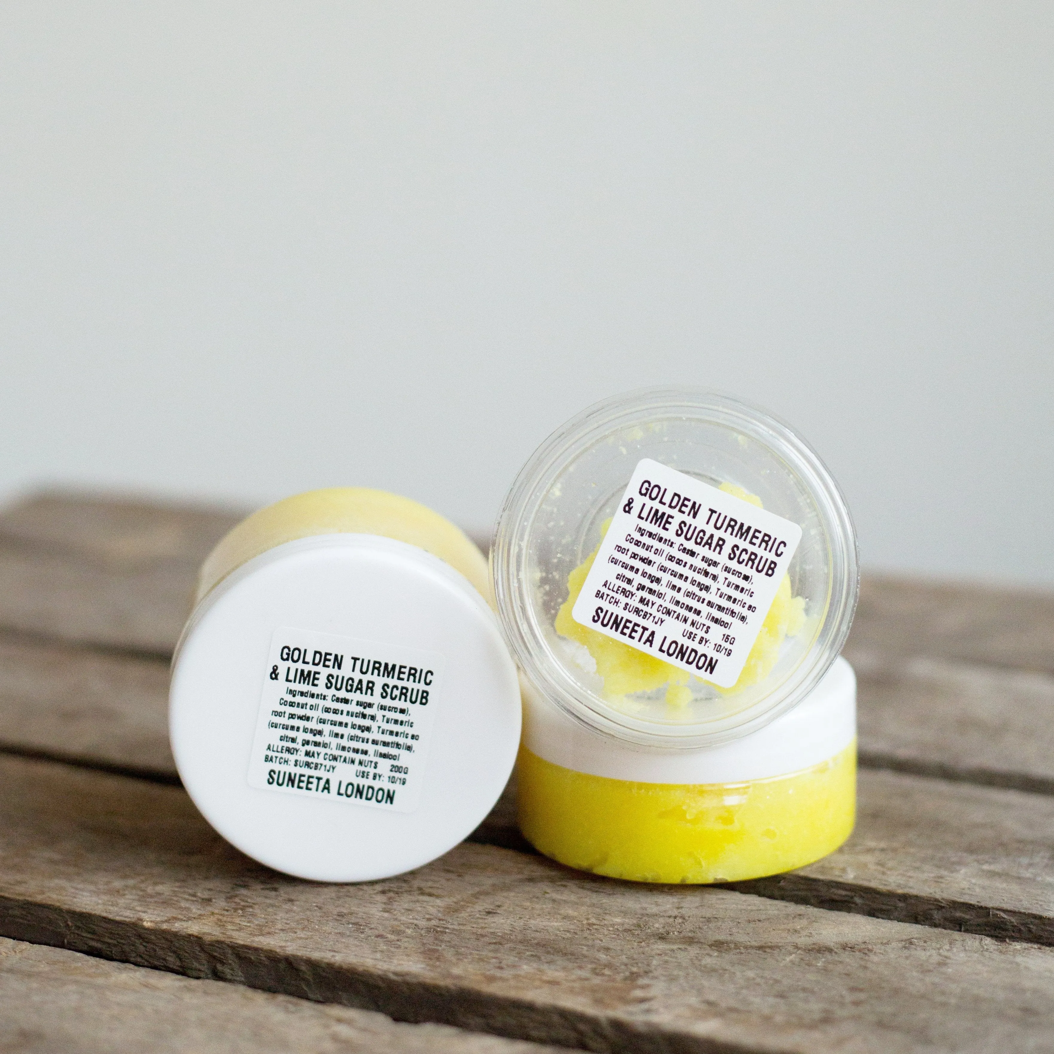 Golden Turmeric and Lime Sugar Scrub