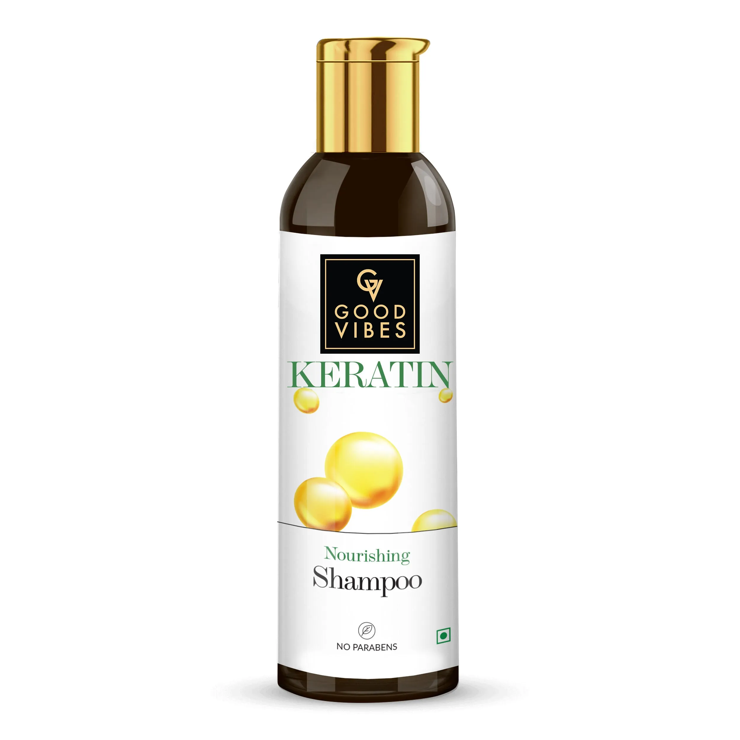 Good Vibes Keratin Nourishing Shampoo | Hair Repair, Anti-Dandruff, Strengthening | With Argan Oil | No Parabens, No Animal Testing (200 ml)