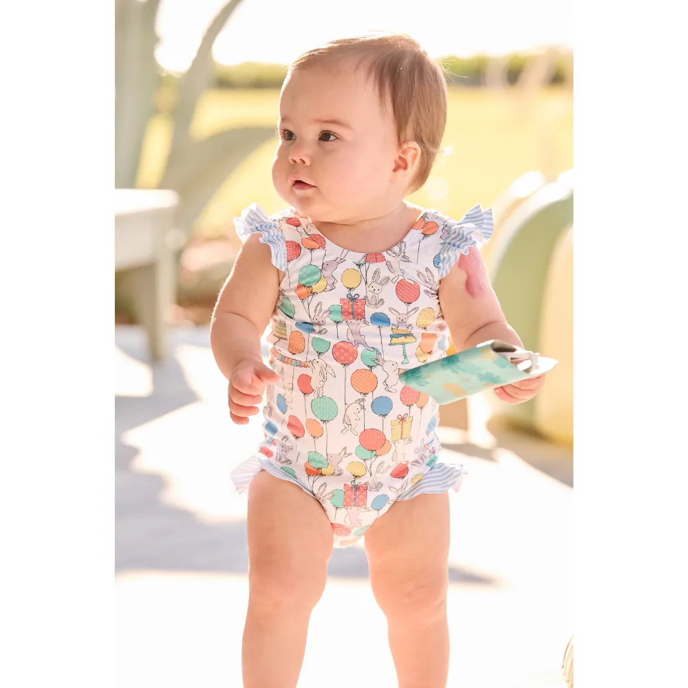Hannah Bathing Suit -- Bunny Party