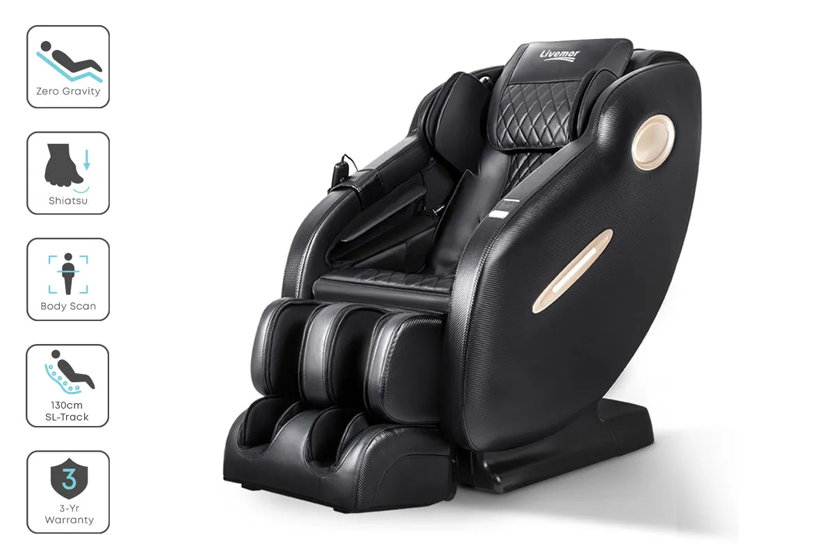 Heated Zero-Gravity Massage Chair, 3D Speakers - Livemor
