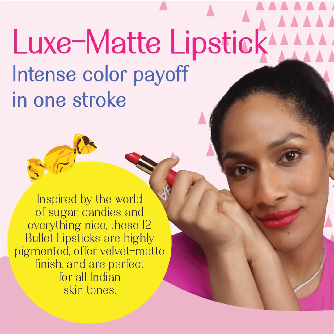 Hey Sugar- Luxe-Matte Lipstick  (Nude Brown) Velvet Matte Finish