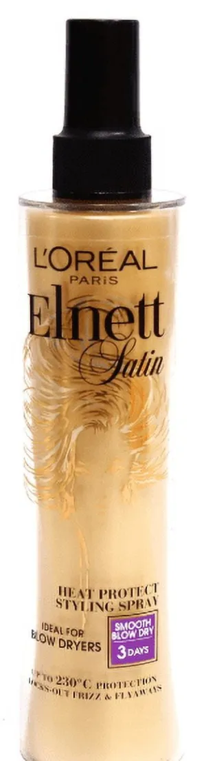 L,Oreal Elnett Satin Heat Protect Styling Straight Hair Spray, 170 Ml