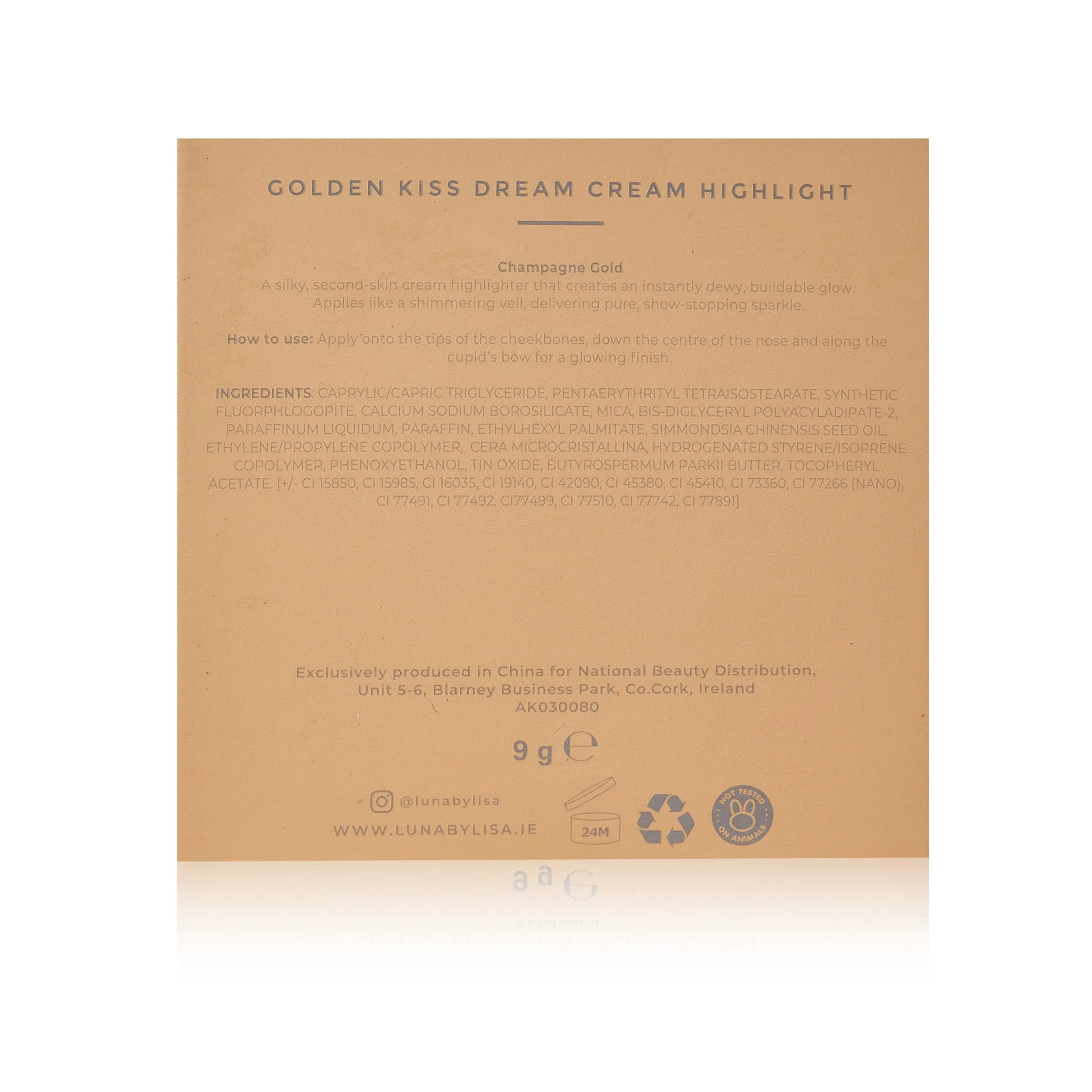Luna by Lisa Cream Highlighter Golden Kiss
