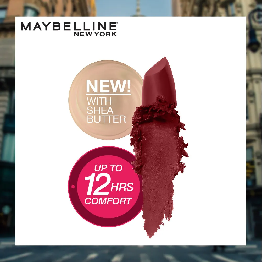 Maybelline New York Color Sensational Creamy Matte Lipstick, 696 Burgundy Blush, 3.9g