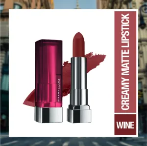 Maybelline New York Color Sensational Creamy Matte Lipstick, 696 Burgundy Blush, 3.9g