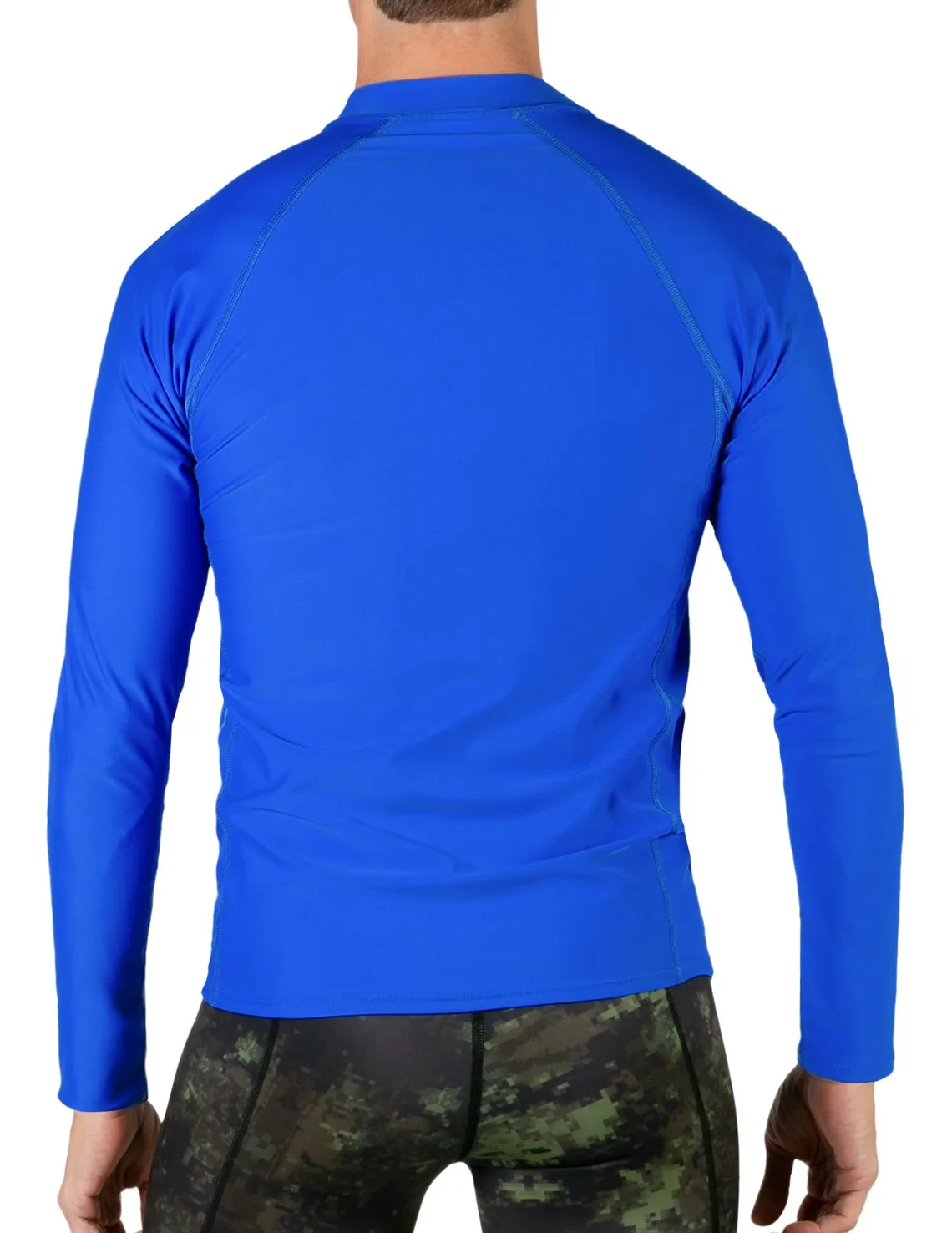 Men's  Swim Performance Long Sleeve Rash Guard - Black