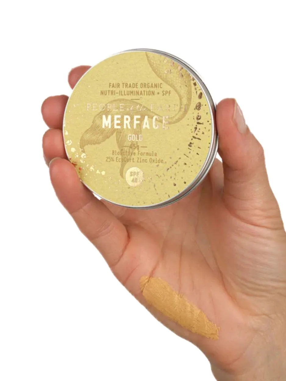 Merface Gold SPF 40 Zinc - Organic, Natural, Reef Safe, Eco-Friendly