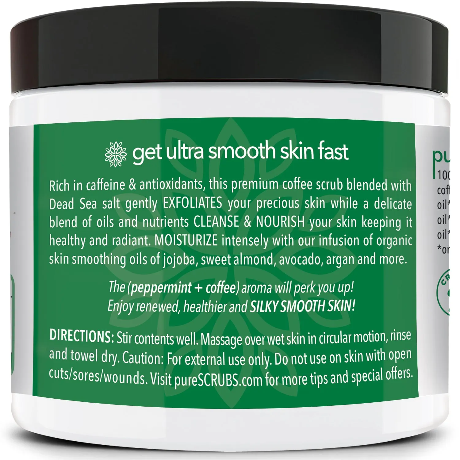 Peppermint Body Scrub / Arabica Coffee / Premium Blend #45