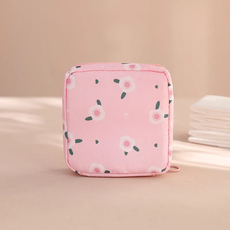 Portable Sanitary Napkin and Cosmetic Storage Bag