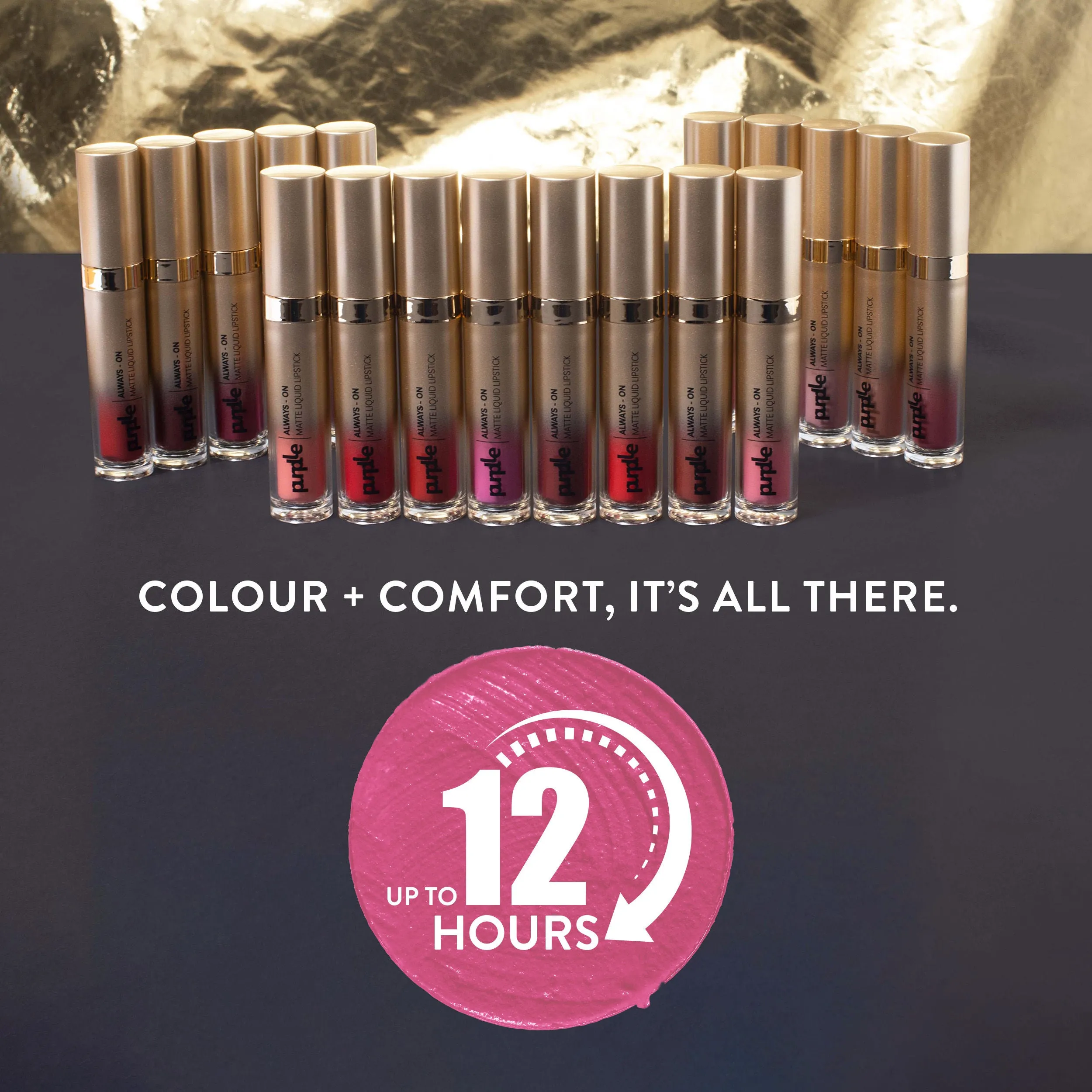 Purplle Always - On Matte Liquid Lipstick - Amethyst Affair 10 (6.5ml)