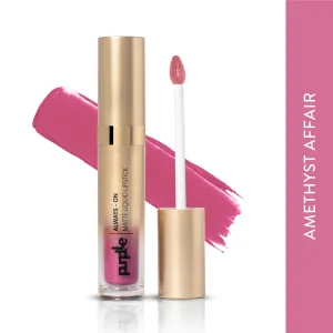 Purplle Always - On Matte Liquid Lipstick - Amethyst Affair 10 (6.5ml)