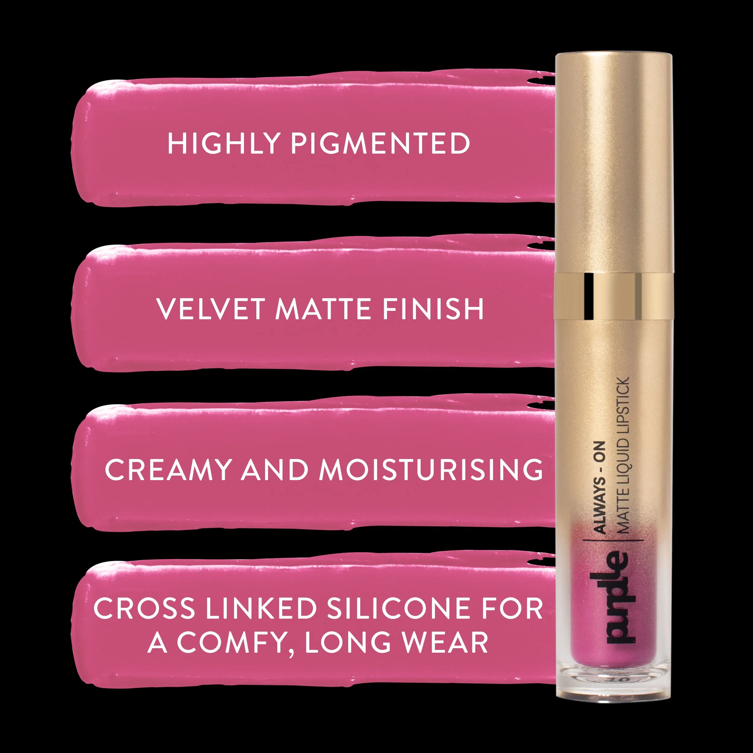 Purplle Always - On Matte Liquid Lipstick - Amethyst Affair 10 (6.5ml)