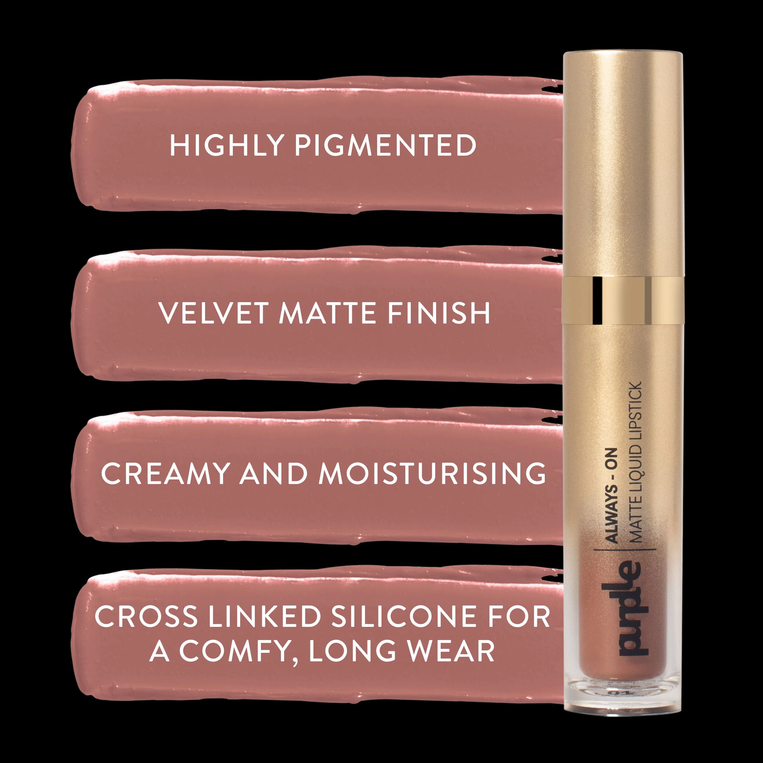Purplle Always - On Matte Liquid Lipstick - Creme De Cocoa 01 (6.5ml)