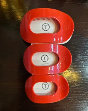 TELETIES Rudolph Red Flat Round Hair Clip FINAL SALE