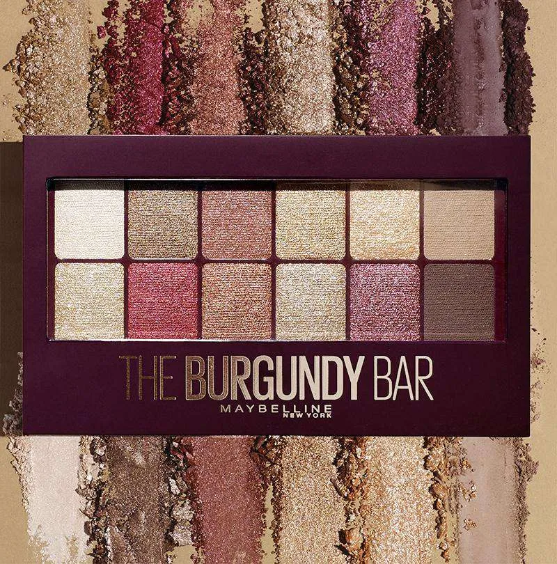 The Burgundy Bar Eyeshadow Palette- Features 12 Expertly Curated Shades