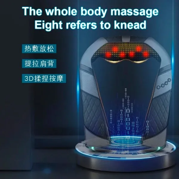 TUTT Premium Shiatsu Neck and Shoulder Massager With Carrying Bag, Deep Tissue 3D Kneading Shoulder Neck Back Massager Soothing Heat, Waist Massage Pillow Wall & Car Charger (2)